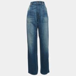 Gucci Blue Washed Denim Straight Leg  Jeans S Waist 26"