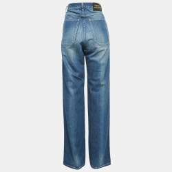 Gucci Blue Washed Denim Straight Leg  Jeans S Waist 26"