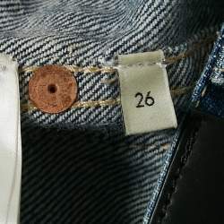 Gucci Blue Washed Denim Straight Leg  Jeans S Waist 26"