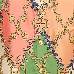 Gucci Multicolor GG Rhombus Print Shirt Dress S