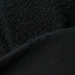 Gucci Black Vintage Print Cotton Knit Distressed Hoodie XXL