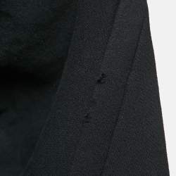 Gucci Black Vintage Print Cotton Knit Distressed Hoodie XXL