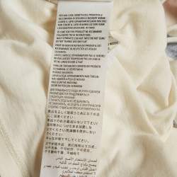 Gucci Cream Logo Print Cotton Jersey T-Shirt XXXS