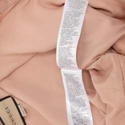 Pre Owned Gucci Pink GG Supreme Cotton Blend Belted Playsuit S