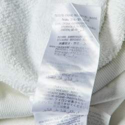 Pre Owned Gucci White Tennis Embroidered Cotton Knit Sweatshirt M