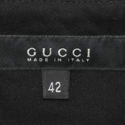 Pre Owned Gucci Black Cotton Blend Trousers M