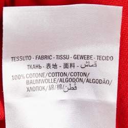 Pre Owned Gucci Red Logo Print Cotton Jersey Distressed Tank Top XXS