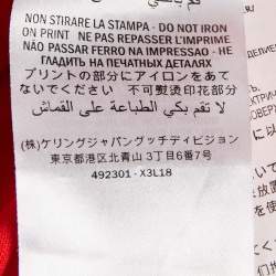 Pre Owned Gucci Red Logo Print Cotton Jersey Distressed Tank Top XXS