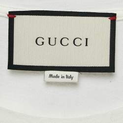 Gucci White Blind For Love Sequin Jersey Oversized T-Shirt M