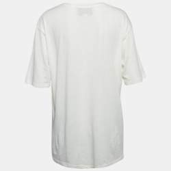 Gucci White Blind For Love Sequin Jersey Oversized T-Shirt M