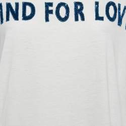 Gucci White Blind For Love Sequin Jersey Oversized T-Shirt M
