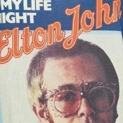 Pre Owned Gucci Cream  Elton John Printed Jersey T-Shirt M