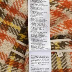 Pre Owned Gucci Multicolor Checkered Wool Blend Horsebit Mini Skirt M
