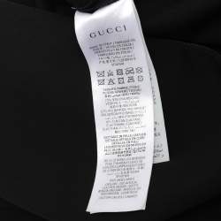 Pre Owned Gucci Black Stretch Crepe Mock Neck Knee-Length Dress M