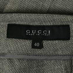 Gucci Grey Patterned Wool Single Breasted Suit Set S