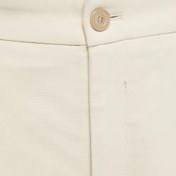Gucci Cream Crepe Contrast Tape Detail Trousers L