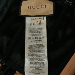 Gucci Black/Beige GG Lace Net Corset Crop Top M