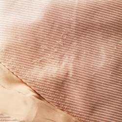 Pre Owned Gucci Nude Pink Silk Belt Detail Trousers M
