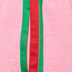 Gucci Pink GG Jacquard Jersey Web Stripe Shorts S