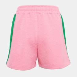 Gucci Pink GG Jacquard Jersey Web Stripe Shorts S