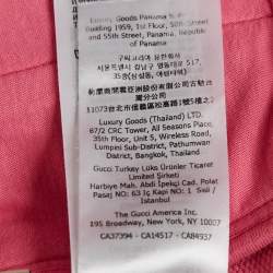 Pre Owned Gucci Pink  GG Jersey Jacquard Web Stripe Zip-Up Jacket S