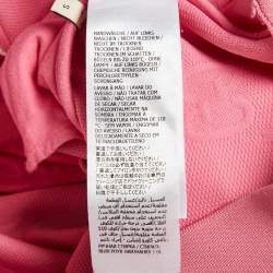 Pre Owned Gucci Pink  GG Jersey Jacquard Web Stripe Zip-Up Jacket S