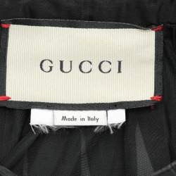Pre Owned Gucci Black Knit Fabric Top M