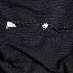 Pre Owned Gucci Black Sequin Embroidered Cotton Crop T-Shirt M