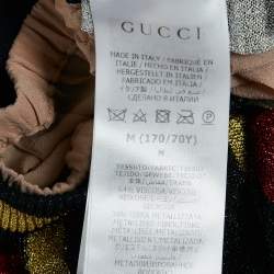 Gucci Multicolor Strip Lurex Knit Maxi Skirt M