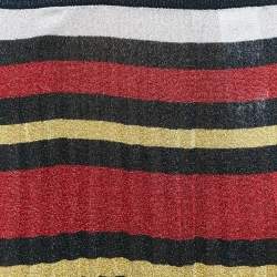 Gucci Multicolor Strip Lurex Knit Maxi Skirt M