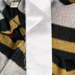 Gucci Multicolor Strip Lurex Knit Sleeveless Top S
