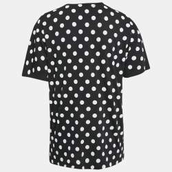 Gucci Black Vintage Logo and Polka-Dots Print Jersey T-Shirt XS