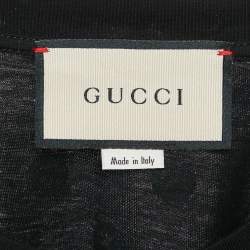 Gucci Black Vintage Logo and Polka-Dots Print Jersey T-Shirt XS