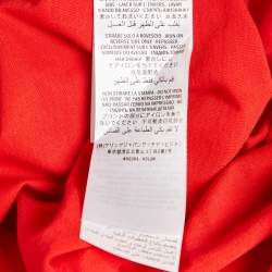 Gucci Red Vintage Logo Print Jersey Distressed Tank Top S