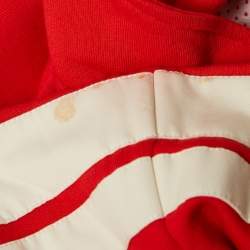 Gucci Red Round Interlocking Applique Jersey Skirt and Jacket Set L