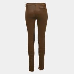 Pre Owned Gucci Brown Cotton Blend Gabardine Breeches Pants S