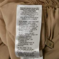 Pre Owned Gucci Beige Swiss Dot Tulle One-Shoulder Maxi Dress M