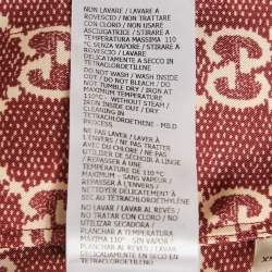 Gucci Red GG Supreme Silk Zip-Up Jacket XS