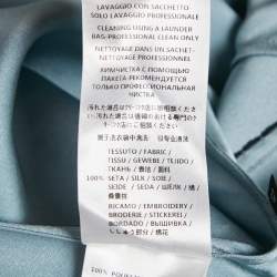 Gucci Blue Silk Satin Strawberry Patch Detail Camisole M
