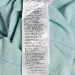 Pre Owned Gucci Blue Heart Applique Jersey Liberty London Edition T-Shirt XS