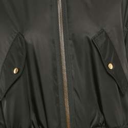 Gucci Black Nylon Rib Trim Nylon Padded Bomber Jacket S