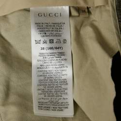Gucci Grey/Beige Prince of Wales Checks Wool Blend Tapered Trousers S