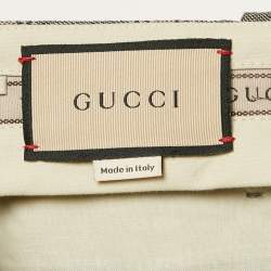 Gucci Grey/Beige Prince of Wales Checks Wool Blend Tapered Trousers S