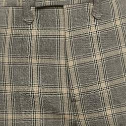 Gucci Grey/Beige Prince of Wales Checks Wool Blend Tapered Trousers S
