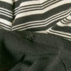 Pre Owned Gucci Black/White Blind For Love Intarsia  Lamé and Cashmere Knit Sweater XS