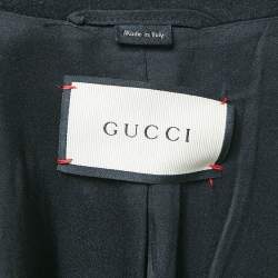 Gucci Black Wool Chester Coat M