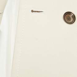 Gucci Cream Wool Double Breasted Coat M