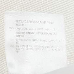 Gucci Cream Wool Double Breasted Coat M