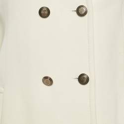 Gucci Cream Wool Double Breasted Coat M