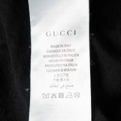 Pre Owned Gucci Black Guccy Star Print Cotton Crew Neck T-Shirt S